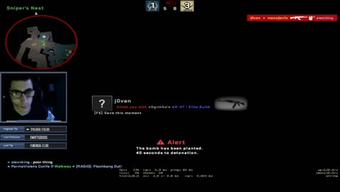 Pro CS:GO Player "ConYa" attempts M4A4 Spray on stream