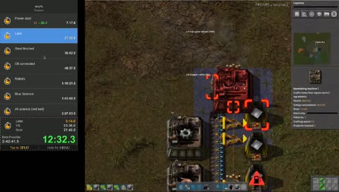 ZOMG! Expert level early game red science. <30 seconds