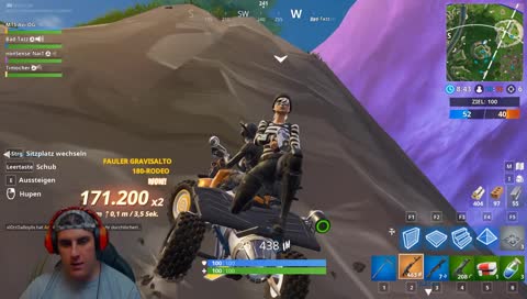 mit dem quad auf das jump pad 