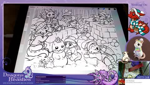 Becca Showing Off Dec. Patreon Coloring Page