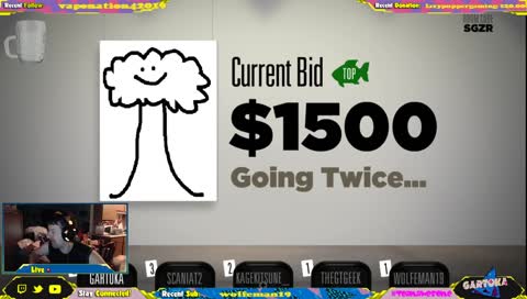 Gart has ran into a tree in Bidiots (Jackbox 2)!?