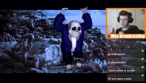 Max fighting invisible ghost while lisening to memes