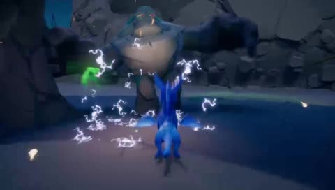 Spyro court sur place