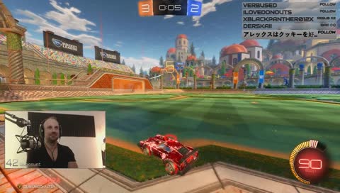 Freude im Gesicht des streamers