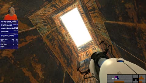 "Here we see the timid Milky in his natural habitat, above the alerts, being spooked by a vent"