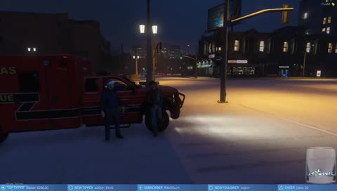 playing with a hydrant, in winter