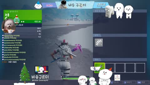 노래실력이 포트나이트 실력과 비례하는 비숑구르미