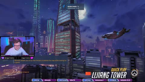 Usher streams Overwatch