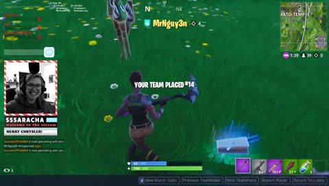 Sarah get's triggered by Brenna's fortnite skillz