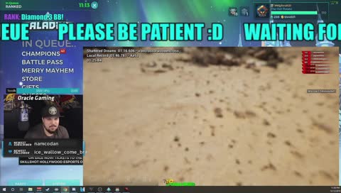 Jinxing his viewer while we wait!
