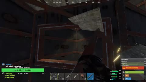 after wasting 100+ rockets on our base, loser gets loots of lifetime