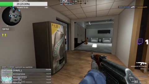 Ak-47 is OP!! Ak-47trick shot. Falon át beadta a HS-t! /GGProzTv/ CS:GO highlights.