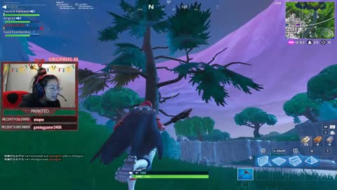 misses tree, gets shot at, tries to hide, runs in circles