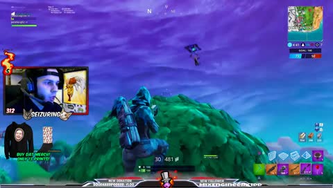 Sniped player in mid air