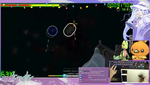 What is she clicking? Weird glitch.