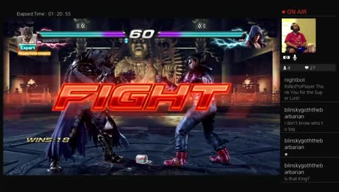 Super J22 playing a match in Tekken