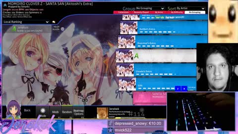 santa san played with a table