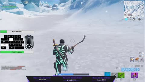 Ponta har kul på snön