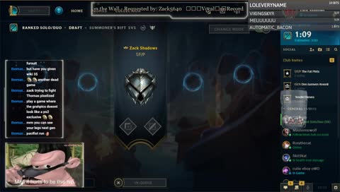 ZACK SHADOWS PLANNING ON SHOWERING ON STREAM?!?!