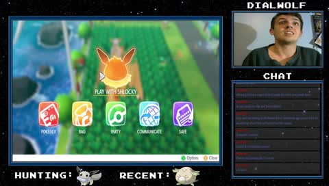 Nerd tosses Master ball at shiny Eevee!