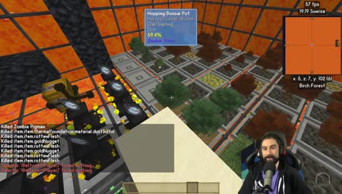 Watch lava below glass on left