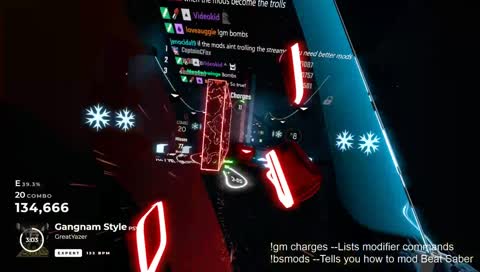 PaintHappy and TechHappy killing it on Beat Saber....sort of.