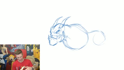 Jazza violently eating a banana