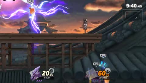 CPU Lucario with the plays