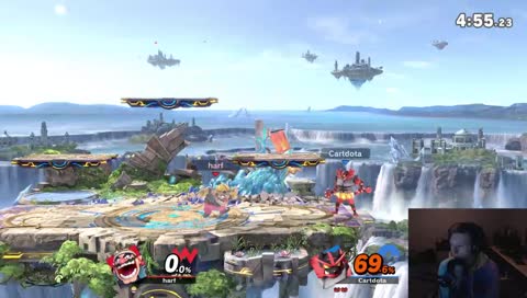 cart catching a fatty