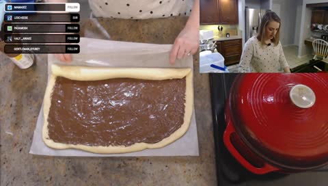 Rolling up the babka