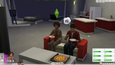 Aizaku takes the remote while washing dishes in the bathroom