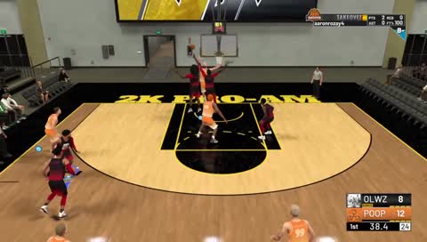Rebound bounce pass and a dunk