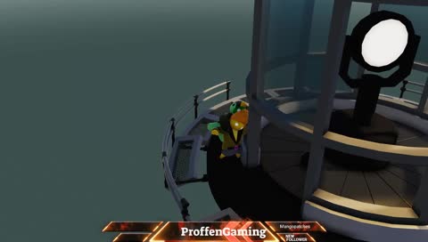 May throws Frank off the lighthouse.