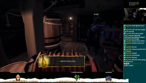 Ambushing a random solo sloop player with a 4 man band