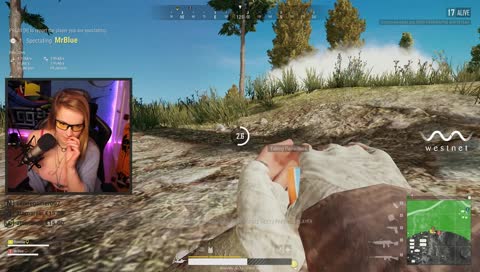 how did mrblue see the 2nd guy?!?