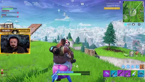 Ridin' that llama to victory!