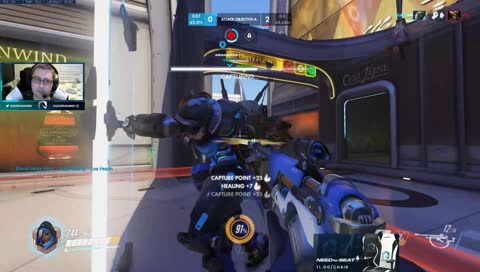 Winston triggers trap: "I'm on fire!"