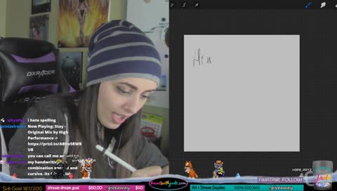 jade talking about cursive