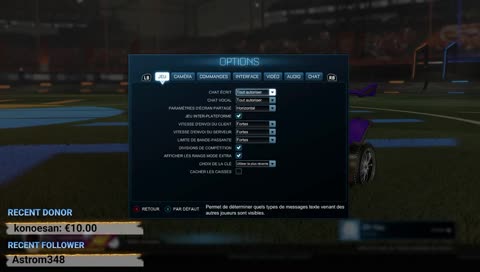 Commande de Matt sur Rocket League