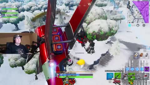 Snowman fall off the plane.