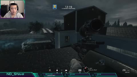 Steve jumps off the roof lol