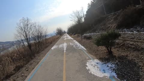 겨울에 국토종주 남한강풍경