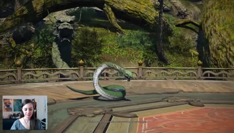 Finfy's reaction to an evil, evil snake with barely any human traits