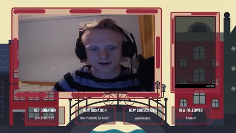 Skorek mówi żarty na twitch