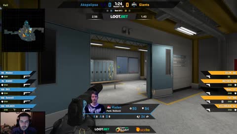 MUTiRiS - 1vs3 clutch (T - post-plant situation) to complete his ACE (pistol round)