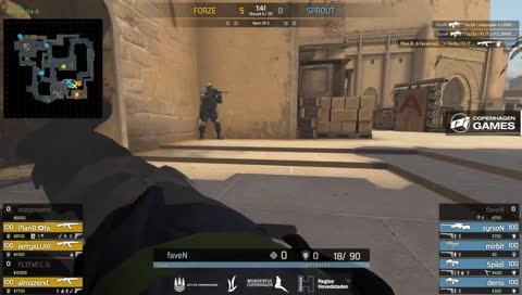 almazer - 4 kills (3 AK HS, HE) on the bombsite A offenive (including 1vs2 clutch) - 1/2
