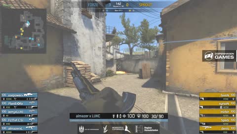 Jerry - 4 AUG kills (3 HS) on the bombsite B defense