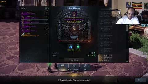 Lacari first time upgrading gear in Lost Ark