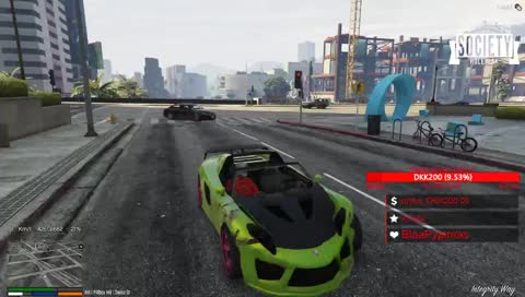 Vanvittig biljagt. Skud med shotgun