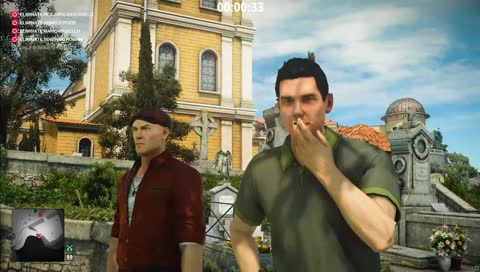 Blew his smoke out without opening his mouth.